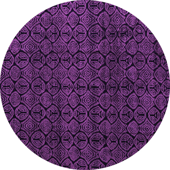 Round Oriental Purple Modern Rug, abs5017pur