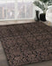 Machine Washable Abstract Brown Rug in a Family Room, wshabs5017