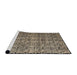 Sideview of Machine Washable Abstract Burgundy Brown Rug, wshabs5018