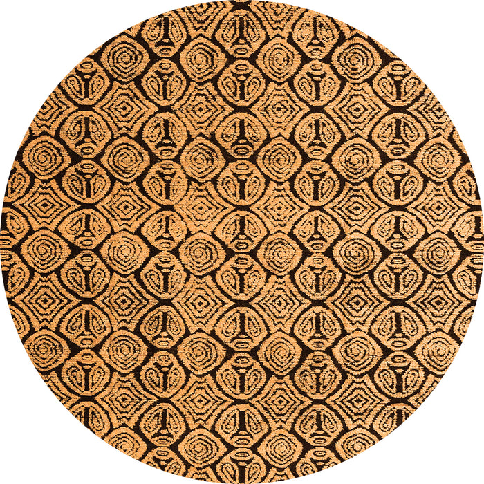 Round Oriental Orange Modern Rug, abs5018org