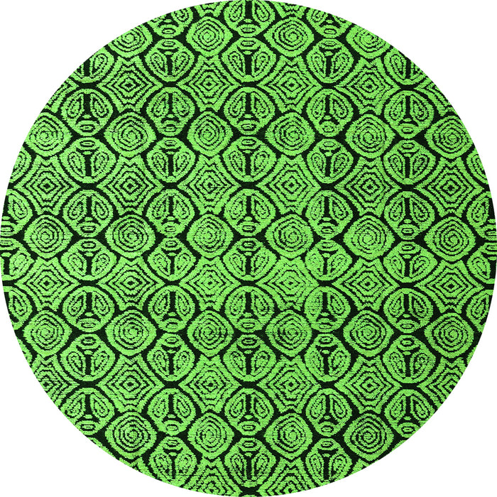 Round Oriental Green Modern Rug, abs5018grn