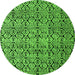 Round Oriental Green Modern Rug, abs5018grn