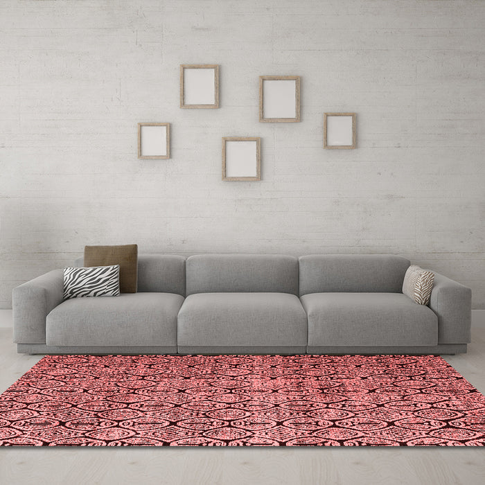 Modern Red Washable Rugs