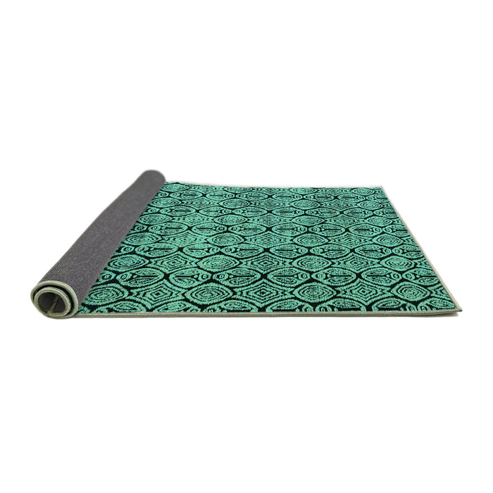 Sideview of Oriental Turquoise Modern Rug, abs5018turq