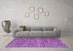 Machine Washable Oriental Purple Modern Area Rugs in a Living Room, wshabs5018pur