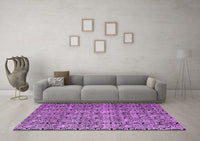 Machine Washable Oriental Purple Modern Rug, wshabs5018pur