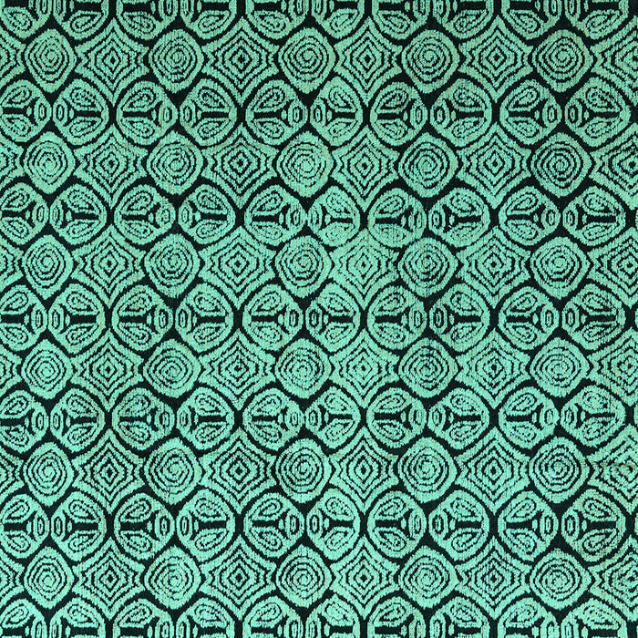 Square Oriental Turquoise Modern Rug, abs5018turq