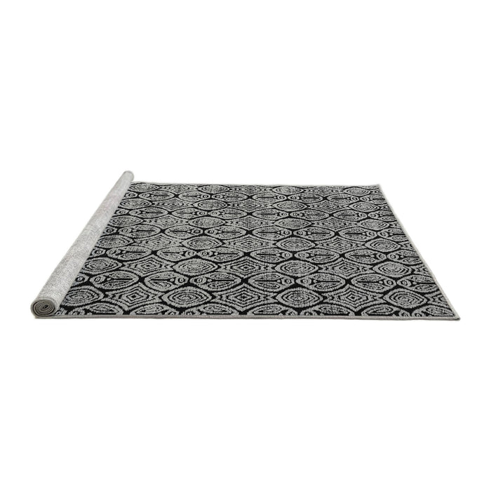 Sideview of Machine Washable Oriental Gray Modern Rug, wshabs5018gry
