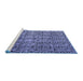 Sideview of Machine Washable Oriental Blue Modern Rug, wshabs5018blu