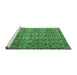 Sideview of Machine Washable Oriental Emerald Green Modern Area Rugs, wshabs5018emgrn