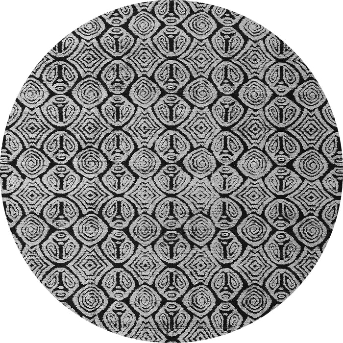 Round Oriental Gray Modern Rug, abs5018gry