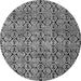 Round Oriental Gray Modern Rug, abs5018gry