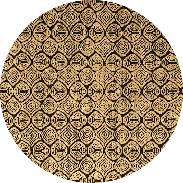 Round Oriental Brown Modern Rug, abs5018brn