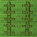 Square Machine Washable Oriental Green Modern Area Rugs, wshabs5019grn