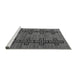 Sideview of Machine Washable Oriental Gray Modern Rug, wshabs5019gry