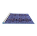 Sideview of Machine Washable Oriental Blue Modern Rug, wshabs5019blu