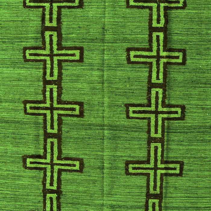 Machine Washable Oriental Green Modern Area Rugs, wshabs5019grn