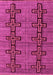 Machine Washable Oriental Pink Modern Rug, wshabs5019pnk