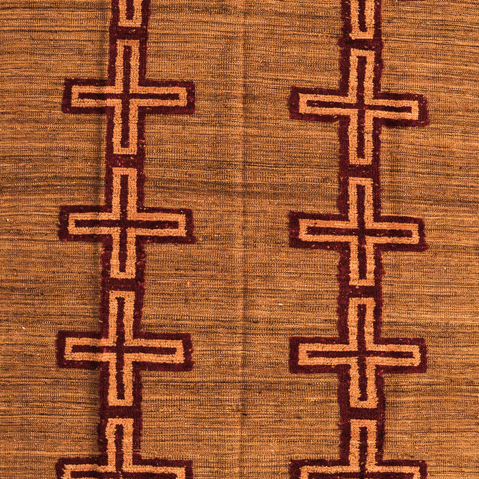 Machine Washable Oriental Orange Modern Area Rugs, wshabs5019org