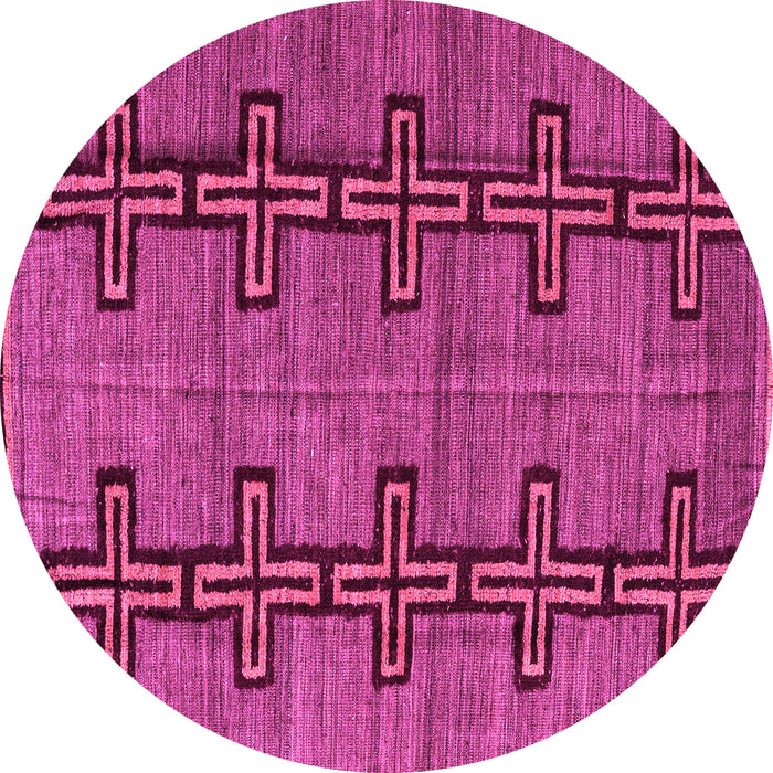 Round Oriental Pink Modern Rug, abs5019pnk
