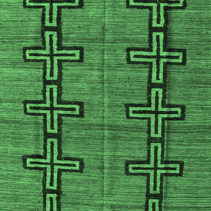 Machine Washable Oriental Emerald Green Modern Area Rugs, wshabs5019emgrn