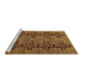 Sideview of Machine Washable Oriental Brown Modern Rug, wshabs5019brn