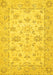 Oriental Yellow Traditional Rug, abs501yw