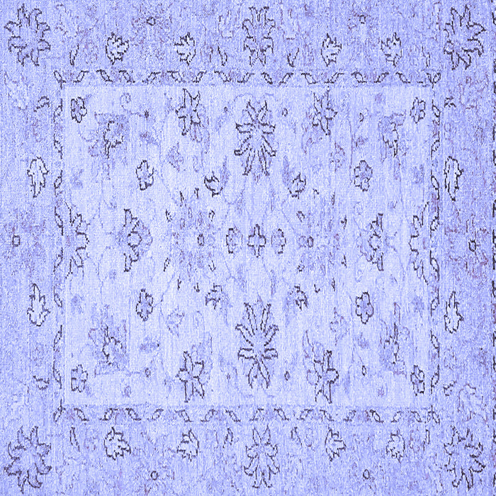 Square Oriental Blue Traditional Rug, abs501blu