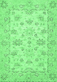 Oriental Emerald Green Traditional Rug, abs501emgrn