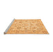 Sideview of Machine Washable Oriental Orange Traditional Area Rugs, wshabs501org