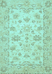 Oriental Light Blue Traditional Rug, abs501lblu