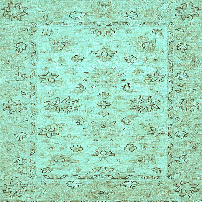 Square Oriental Light Blue Traditional Rug, abs501lblu