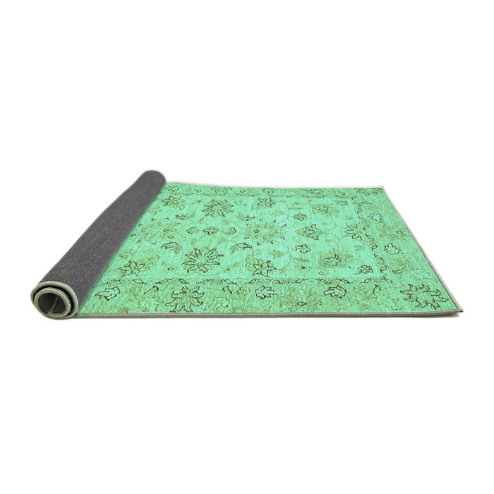 Sideview of Oriental Turquoise Traditional Rug, abs501turq
