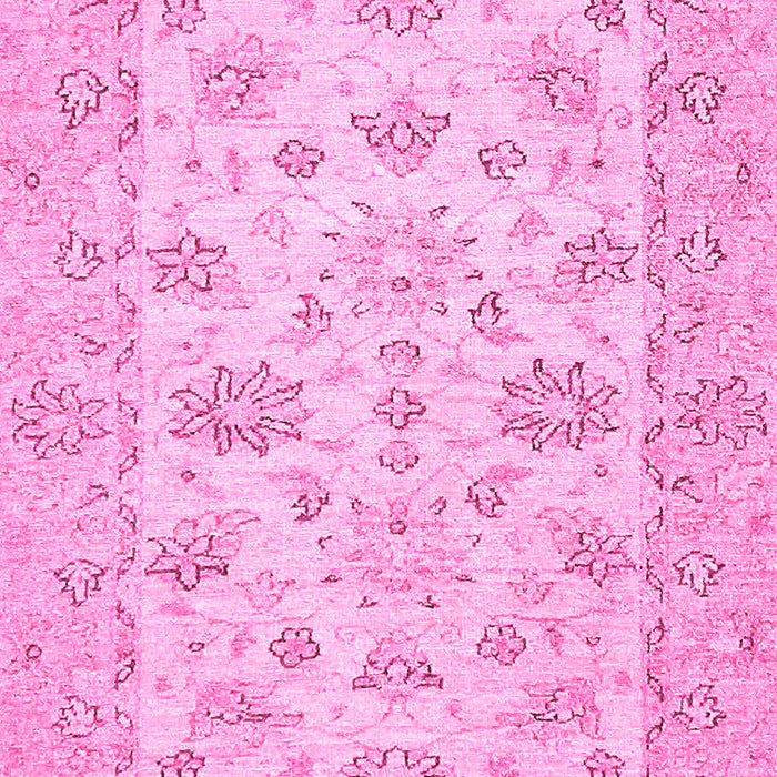 Machine Washable Oriental Pink Traditional Rug, wshabs501pnk