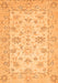 Machine Washable Oriental Orange Traditional Area Rugs, wshabs501org