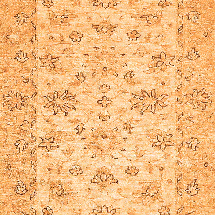 Machine Washable Oriental Orange Traditional Area Rugs, wshabs501org