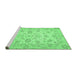 Sideview of Machine Washable Oriental Emerald Green Traditional Area Rugs, wshabs501emgrn