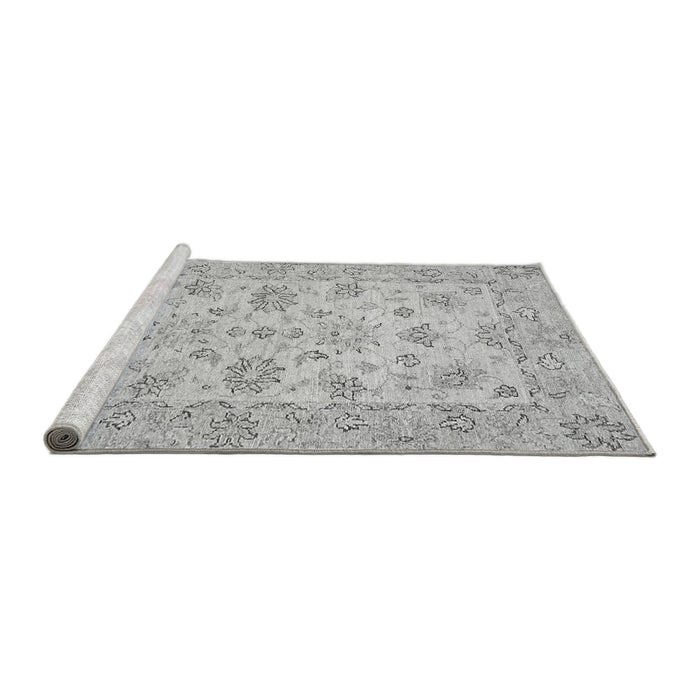 Sideview of Machine Washable Oriental Gray Traditional Rug, wshabs501gry