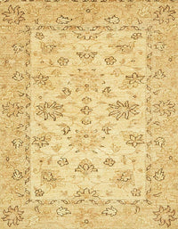 Machine Washable Abstract Yellow Rug, wshabs501