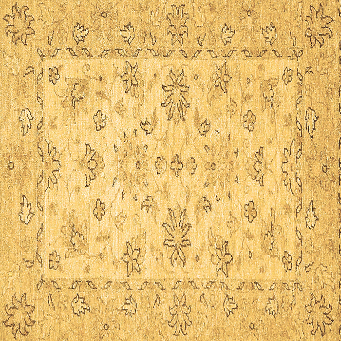 Square Machine Washable Oriental Brown Traditional Rug, wshabs501brn