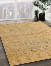 Abstract Cinnamon Brown Oriental Rug, abs5020