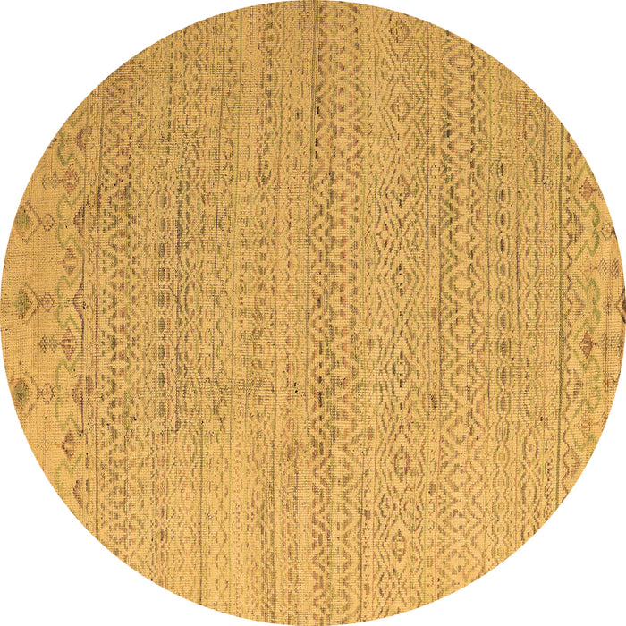 Round Machine Washable Oriental Brown Modern Rug, wshabs5020brn