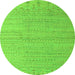 Round Oriental Green Modern Rug, abs5020grn