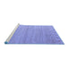 Sideview of Machine Washable Oriental Blue Modern Rug, wshabs5020blu