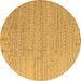 Round Oriental Brown Modern Rug, abs5020brn