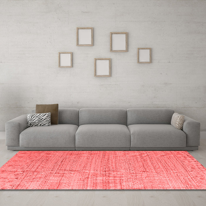 Modern Red Washable Rugs