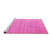 Sideview of Machine Washable Oriental Pink Modern Rug, wshabs5020pnk