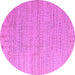 Round Machine Washable Oriental Purple Modern Area Rugs, wshabs5020pur