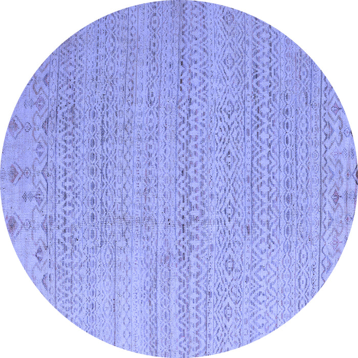 Round Oriental Blue Modern Rug, abs5020blu