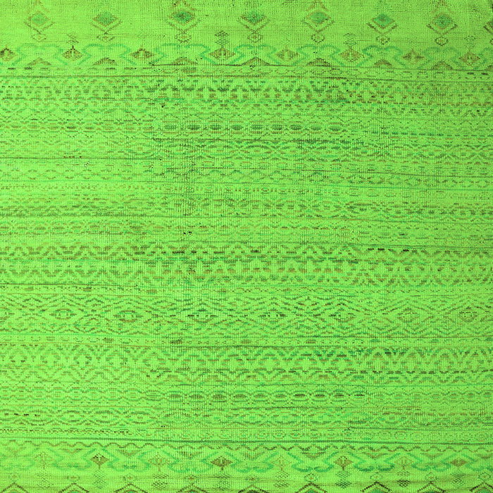 Square Machine Washable Oriental Green Modern Area Rugs, wshabs5020grn